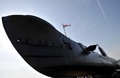 英ゴスポート（Gosport）にある王立海軍潜水艦博物館（Royal Navy Submarine Museum）の港に係留された英海軍のA級潜水艦「アライアンス（HMS Alliance）号」（2014年4月3日撮影）。(c)AFP/GLYN KIRK