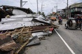 台風16号が通過した後のフィリピン・ブラカン州サンミゲルの様子（2022年9月26日撮影）。(c)TED ALJIBE / AFP