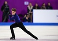 フィギュアスケート欧州選手権、男子シングル・フリースケーティング（FS）。演技に臨むイタリアのマッテオ・リッツォ（2024年1月12日撮影）。(c)Daniel MIHAILESCU / AFP