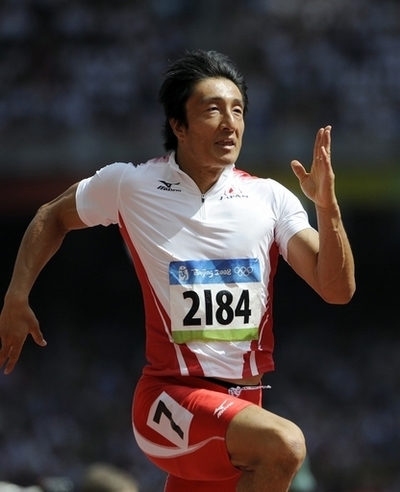 朝原 男子100メートル2次予選進出