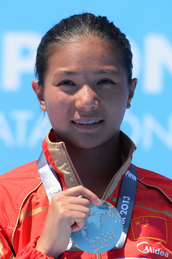 中国の何姿が女子1メートル板飛び込み優勝、第15回世界水泳