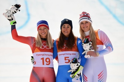 イタリアのゴッジアが女子滑降で金メダル、ボンは銅 平昌五輪