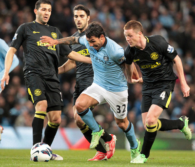 テベスの決勝点でシティがウィガンに勝利