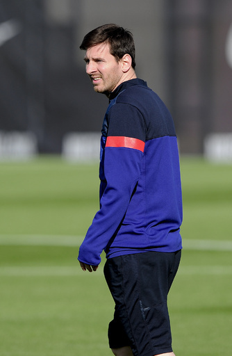 FCバルセロナのメッシが練習に復帰