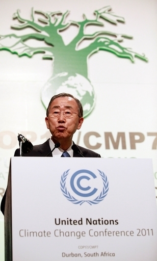 国連事務総長、｢京都議定書の延長検討を｣ COP17