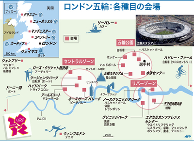 【図解】ロンドン五輪の各競技会場
