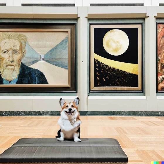 命じられた位置に応じて犬を合成したイメージ（Open AI公式ホームページ）(c)news1