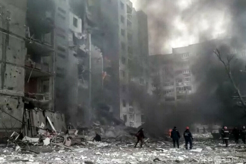 ロシア軍攻撃で33人死亡 ウクライナ北部チェルニヒウ