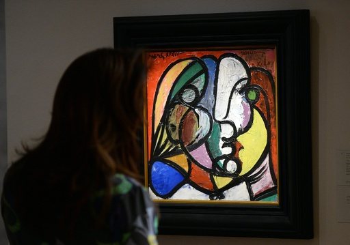 ピカソ サザビーズ1989年オークションボスター 額装品 ピカソ サザビーズ1989年オークションボスター 額装品