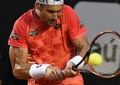 テニス、リオ・オープン男子シングルス準決勝。リターンを打つダビド・フェレール（2015年2月21日撮影）。(c)AFP/VANDERLEI ALMEIDA