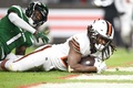 23NFL第17週、クリーブランド・ブラウンズ対ニューヨーク・ジェッツ。タッチダウンを決めるクリーブランド・ブラウンズのカリーム・ハント（2023年12月28日撮影）。(c)Nick Cammett/Getty Images/AFP 