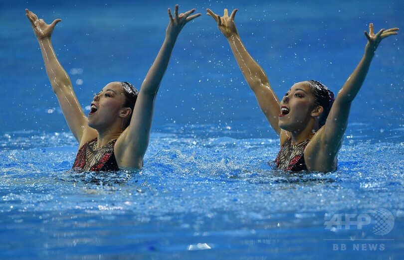 乾/三井組がシンクロ女子デュエットで銀メダル、アジア大会