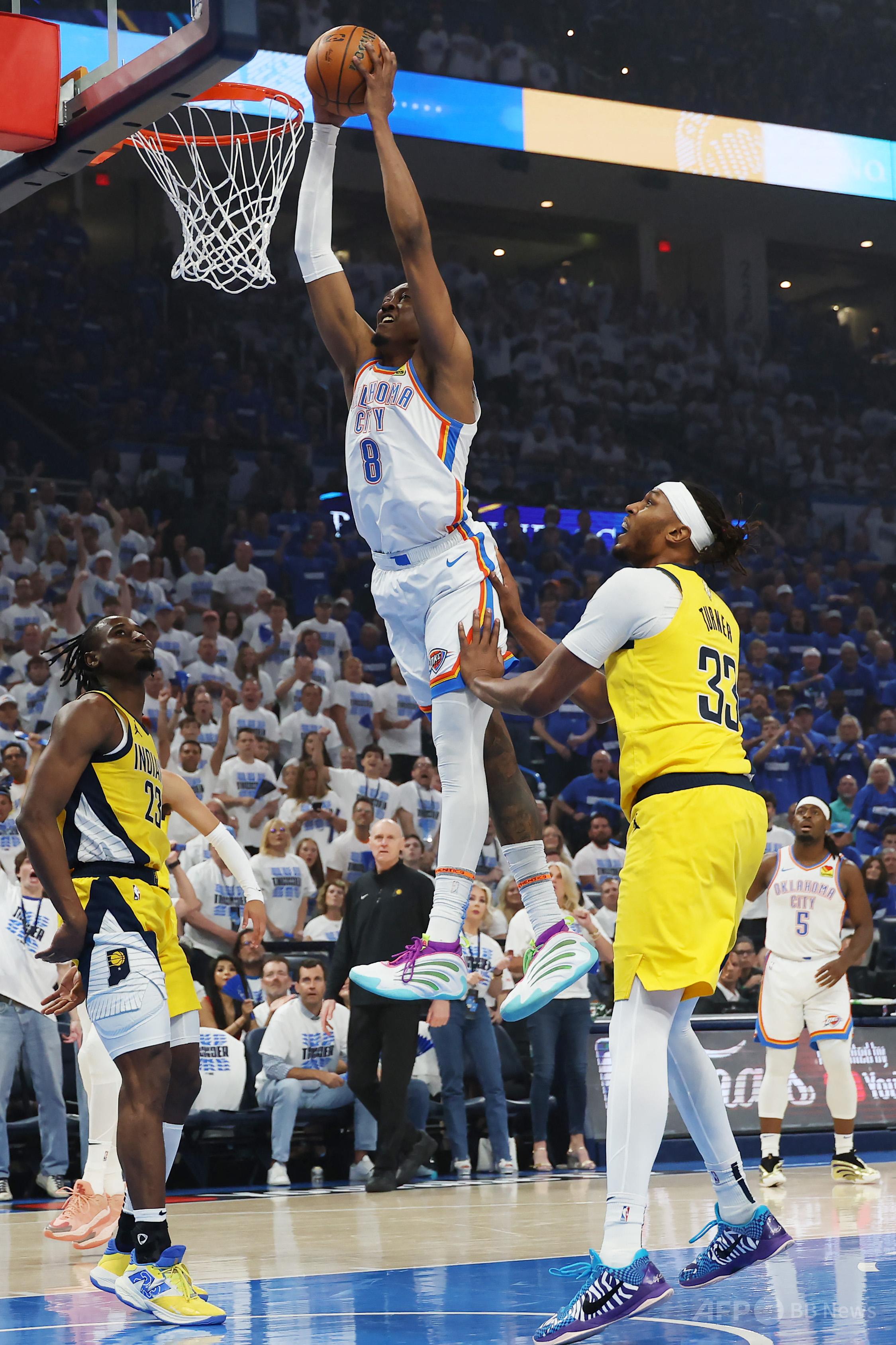 サンダー勝利で王手 ペイサーズに3勝2敗 NBAファイナル 写真5枚 国際