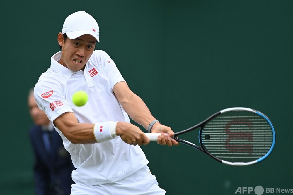 錦織がGS通算100勝目、ウィンブルドン2回戦進出 写真8枚 国際