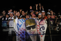 カナダ人アイドル、ジャスティン・ビーバー（Justin Bieber、17）が19日、ベネズエラの首都カラカス（Caracas）で初のコンサートを行い、南米ツアーを締めくくった。写真は、会場に詰め掛けたファン2011年10月19日撮影）。(c)AFP/Leo RAMIREZ