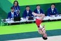 リオデジャネイロ五輪、体操男子予選。ゆかの演技に臨む田中佑典（2016年8月6日撮影）。(c)AFP/Emmanuel DUNAND