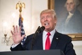 米首都ワシントンのホワイトハウスで声明を発表するドナルド・トランプ大統領（2017年8月14日撮影）。(c)AFP/NICHOLAS KAMM
