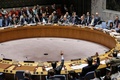 米ニューヨークの国連本部で、シリアの化学兵器使用疑惑を非難する決議案を採択する安保理理事国の代表ら（2017年4月12日撮影）。(c)AFP/KENA BETANCUR