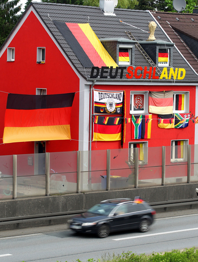 家全体でサッカーW杯を応援、ドイツ