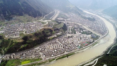 四川大地震から10年 上空から見る被災地の春