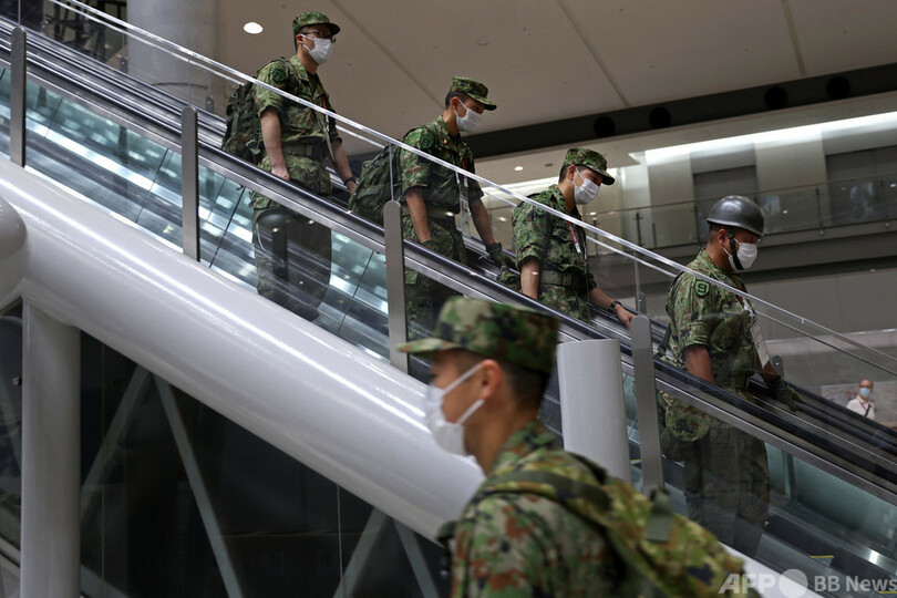 メディアセンターでも東京五輪の運営を支援する自衛隊員