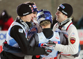 写真は　優勝を決め歓喜するオーストリアチーム。(c)AFP/Kazuhiro NOGI