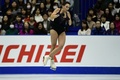 18-19フィギュアスケートグランプリ（GP）シリーズ第4戦、NHK杯。女子シングル・ショートプログラム（SP）の演技に臨むエリザベータ・トゥクタミシェワ（2018年11月9日撮影）。(c)Martin BUREAU / AFP