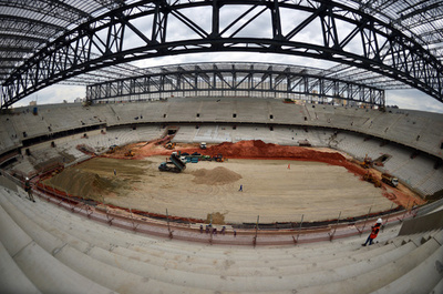 建設遅れのスタジアムは正しい方向に進んでいる、FIFA