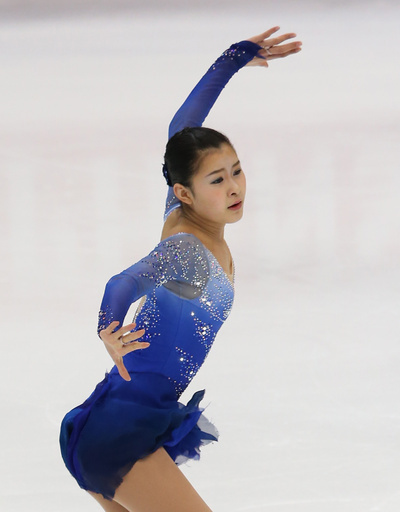 フリースケーティングの演技に臨む村上、フィギュア四大陸選手権