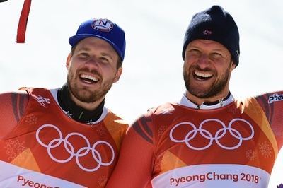 35歳スビンダルが男子滑降で金、ノルウェー勢がワンツー 平昌五輪