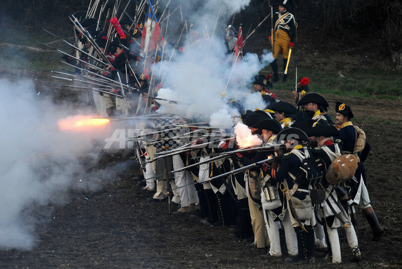 歴史好きによる「アウステルリッツの戦い」の再現、チェコ