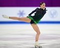 フィギュアスケート欧州選手権、女子シングル・ショートプログラム（SP）。演技に臨むベルギーのニナ・ピンザローネ（2024年1月11日撮影）。(c)Daniel MIHAILESCU / AFP