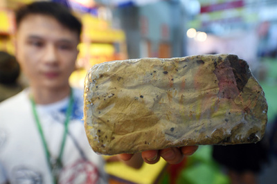 プーアル茶の産地で茶国際博覧交易会　雲南