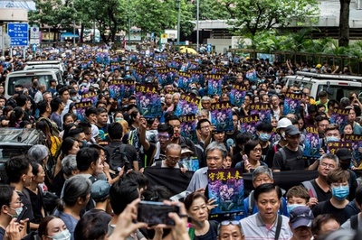 香港で新たな大規模デモ決行、強硬姿勢を強める中国をよそに
