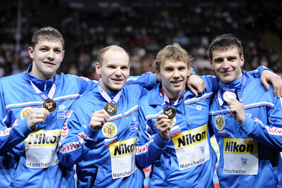 ロシア 世界短水路選手権2008・男子4x100メートルメドレーリレーを世界新で制す