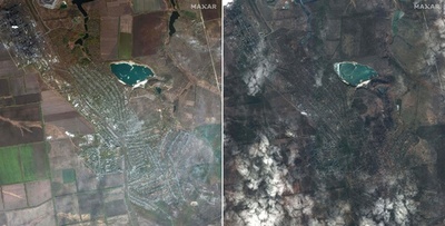 ウクライナ各地に破壊の爪痕 攻撃前後の衛星画像