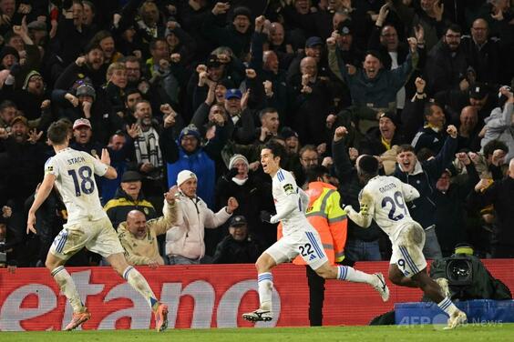 リーズ田中碧が終盤に劇的同点弾、王者リバプールとドロー