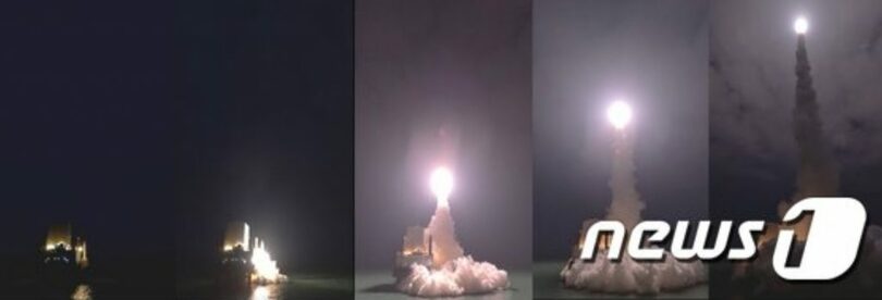 固体燃料宇宙ロケット2次試験発射（国防省提供）(c)news1
