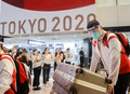 成田空港に到着したバスケ女子中国代表のチームリーダー姚明（ヤオ・ミン）氏（2021年7月19日撮影）。(c)Xinhua News