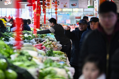 1~2月 中国の小売総額、前年比4.0%増
