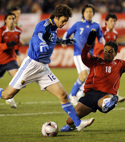 日本 チリとスコアレスドローに終わる