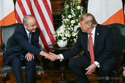 トランプ氏、アイルランドの統一は「素晴らしい」と発言 英国は合意遵守を強調