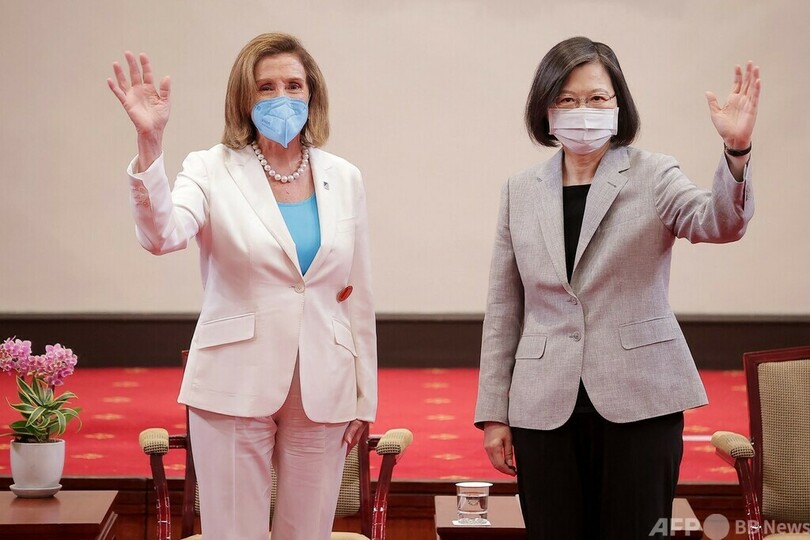 蔡総統「台湾は引き下がらない」 ペロシ氏と会談