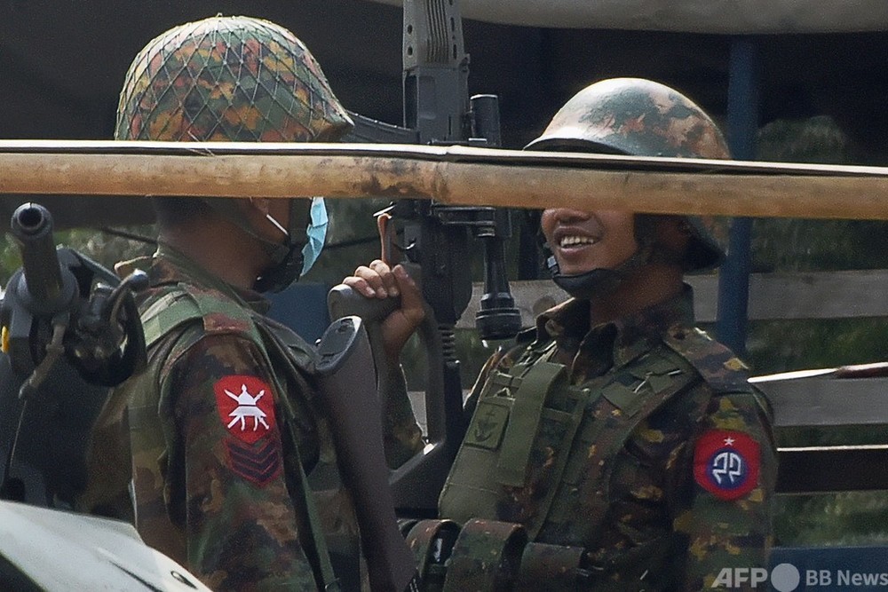 ミャンマー、実弾でデモ参加者2人死亡 国連事務総長が非難