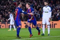 サッカースペイン国王杯4回戦第2戦、FCバルセロナ対エルクレスCF。ゴールを決めて喜ぶFCバルセロナのリュカ・ディニュ（2016年12月21日撮影）。(c)AFP/JOSEP LAGO
