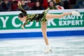 フィギュアスケート世界選手権、女子シングル・ショートプログラム（SP）。演技に臨む吉田陽菜（2024年3月20日撮影）。(c)Geoff Robins / AFP