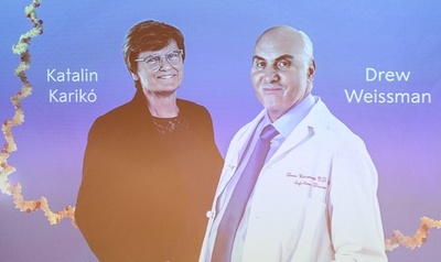 2023年ノーベル医学生理学賞、mRNAワクチン技術の2氏に