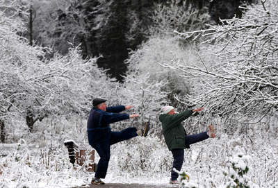 長い冬の訪れ、ベラルーシ郊外の森