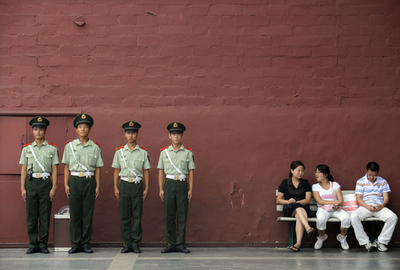 北京五輪を支える警備員たち