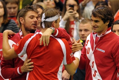 スイスがセルビアを一蹴、デビス杯準々決勝へ